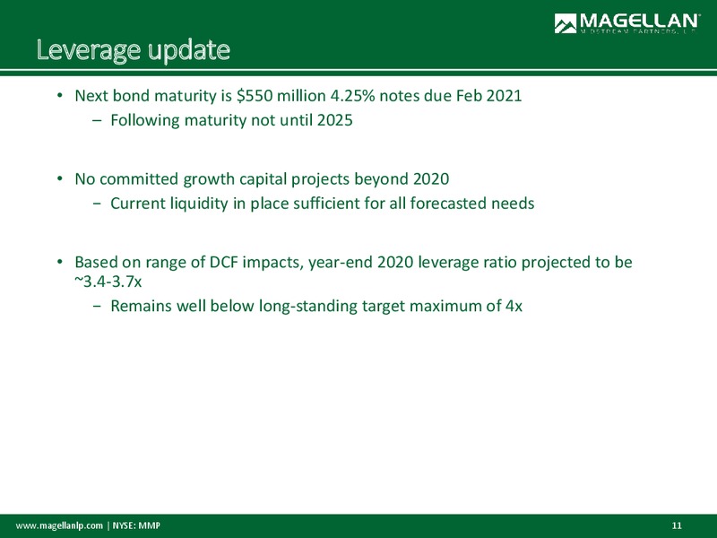 March 2020 Investor Presentation – Magellan Midstream Partners Lp – slide 10