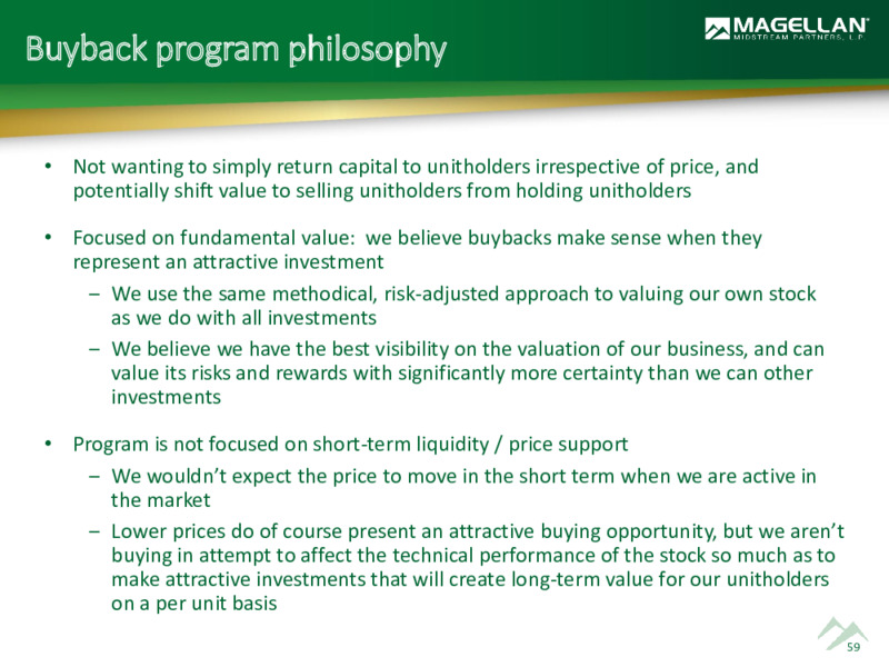 2022 Analyst Day – Magellan Midstream Partners Lp – slide 58