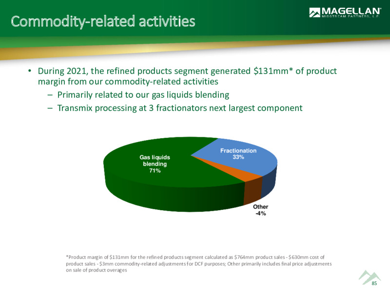 2022 Analyst Day – Magellan Midstream Partners Lp – slide 84
