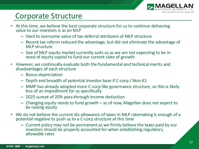 2018 Analyst Day – Magellan Midstream Partners Lp – slide 16