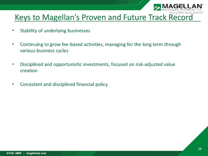2018 Analyst Day – Magellan Midstream Partners Lp – slide 18