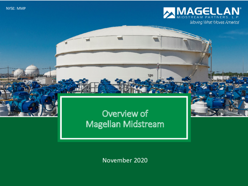Corporate Presentation   November 2020 – Magellan Midstream Partners Lp – slide 1