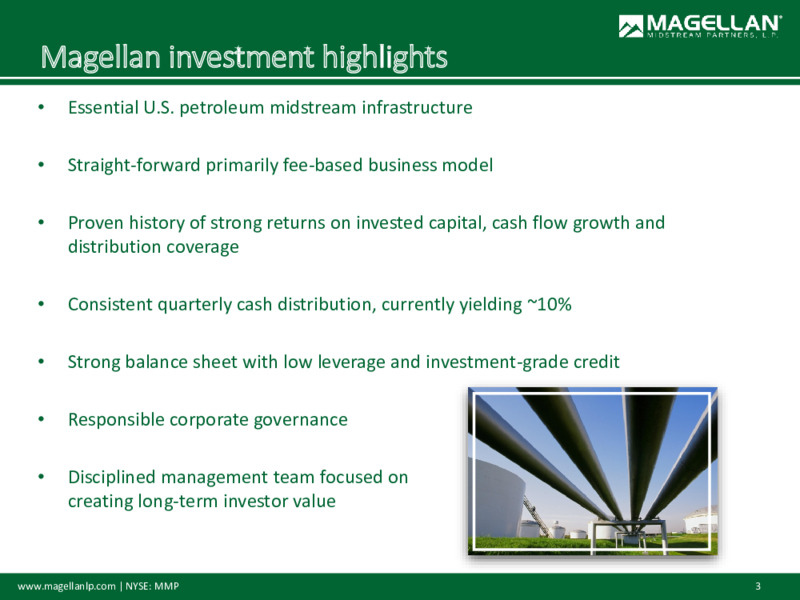 Corporate Presentation   November 2020 – Magellan Midstream Partners Lp – slide 2