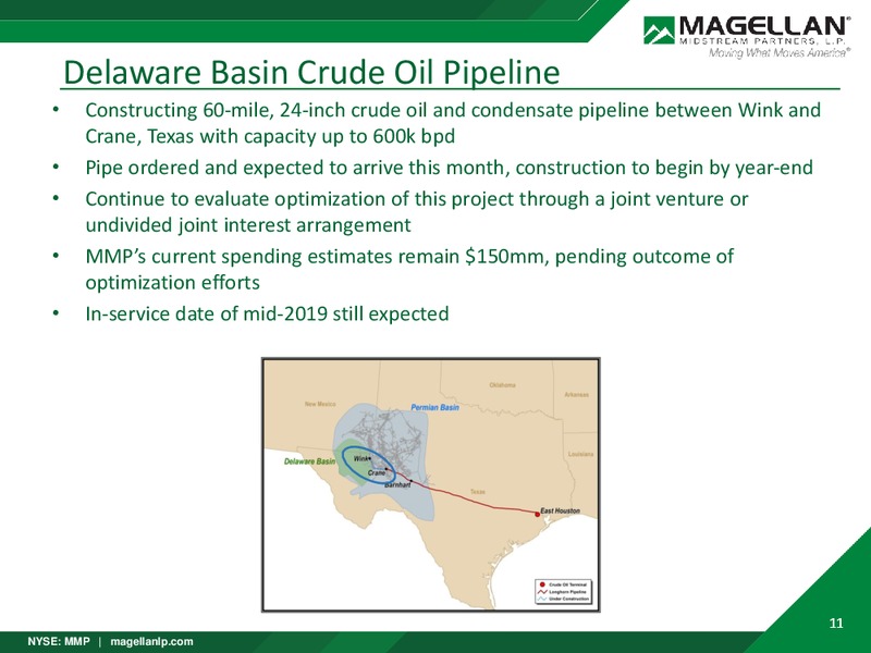 RBC Capital Markets Midstream Conference – Magellan Midstream Partners Lp – slide 10