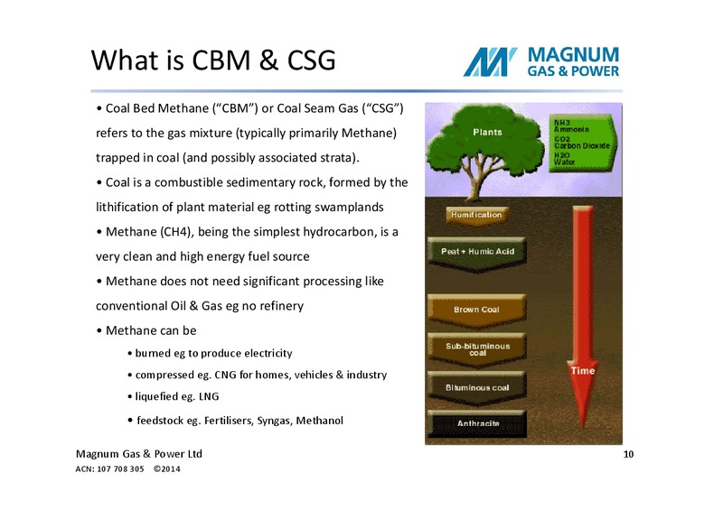 MARCH 2014 INVESTOR PRESENTATION – Magnum Gas and Power Ltd – slide 9