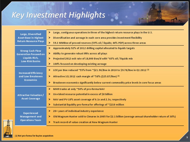 May 2012 Investor Presentation – Magnum Hunter Resources Corp. – slide 9