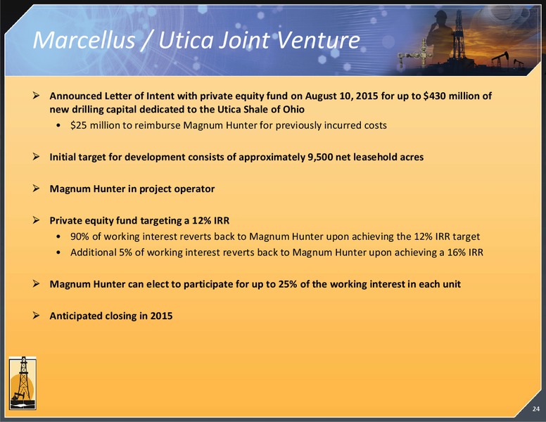 October 2015 Investor Presentation – Magnum Hunter Resources Corp. – slide 23