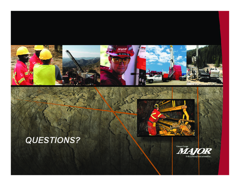 June 2015 Corporate Presentation – Major Drilling – slide 22