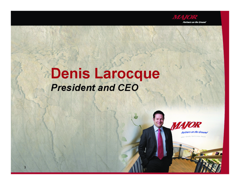 September 2015 Investor Presentation – Major Drilling – slide 2