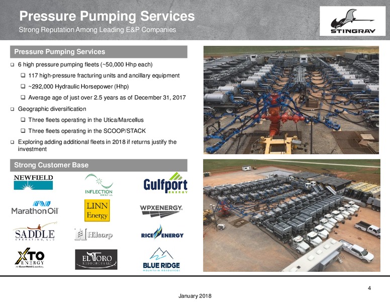 Goldman Sachs Energy Conference January 2018 – Mammoth Energy Services Inc. – slide 4