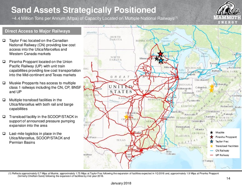 Goldman Sachs Energy Conference January 2018 – Mammoth Energy Services Inc. – slide 14