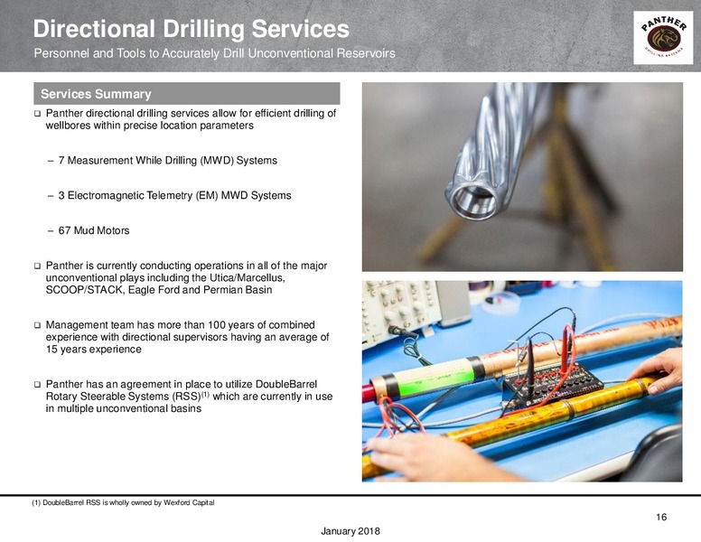 Goldman Sachs Energy Conference January 2018 – Mammoth Energy Services Inc. – slide 16