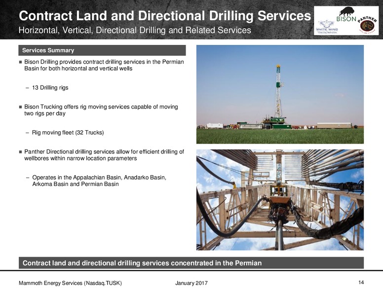 Goldman Sachs Global Energy Conference – Mammoth Energy Services Inc. – slide 14