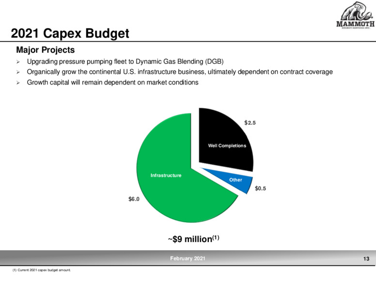 4Q and Full Year 2020 Earnings – Mammoth Energy Services Inc. – slide 13