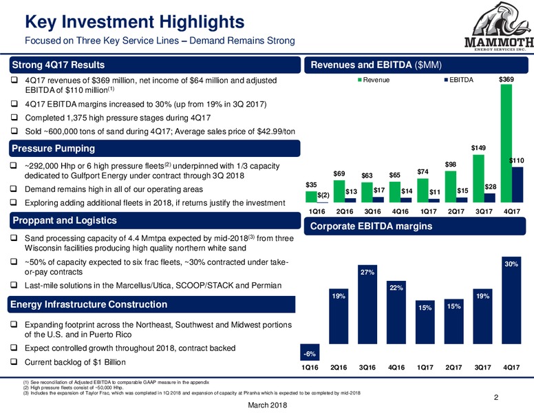 Scotia Howard Weil 2018 Energy Conference – Mammoth Energy Services Inc. – slide 2