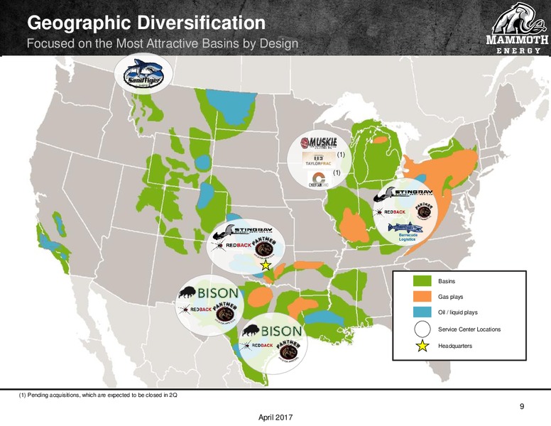 April 2017 Investor Presentation – Mammoth Energy Services Inc. – slide 9