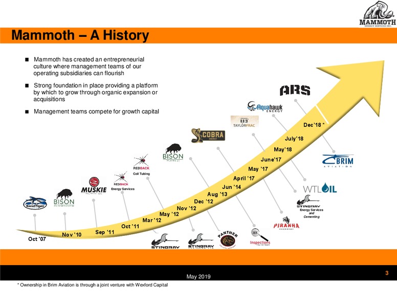 1Q 2019 Earnings Presentation – Mammoth Energy Services Inc. – slide 3