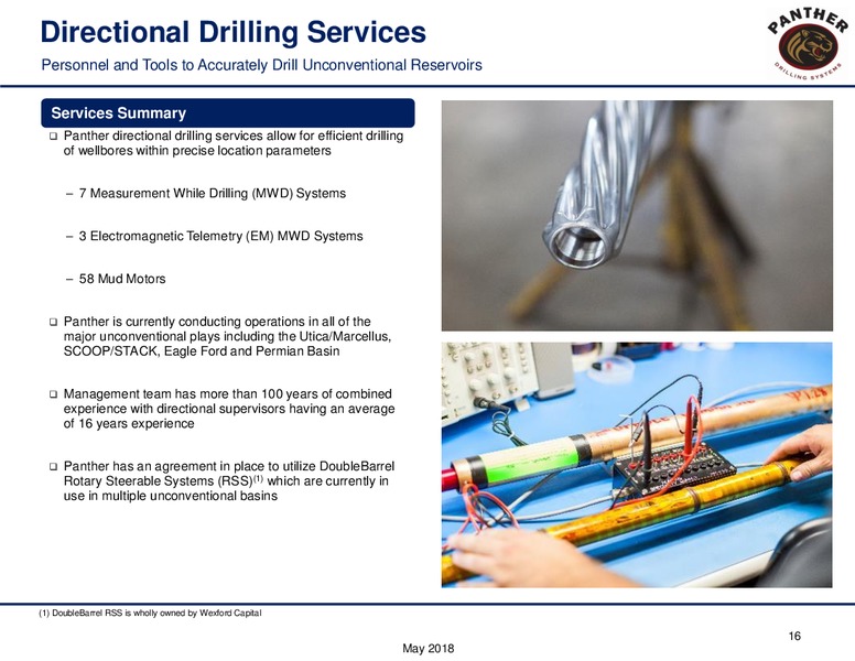 Q1 2018 Earnings Presentation – Mammoth Energy Services Inc. – slide 16