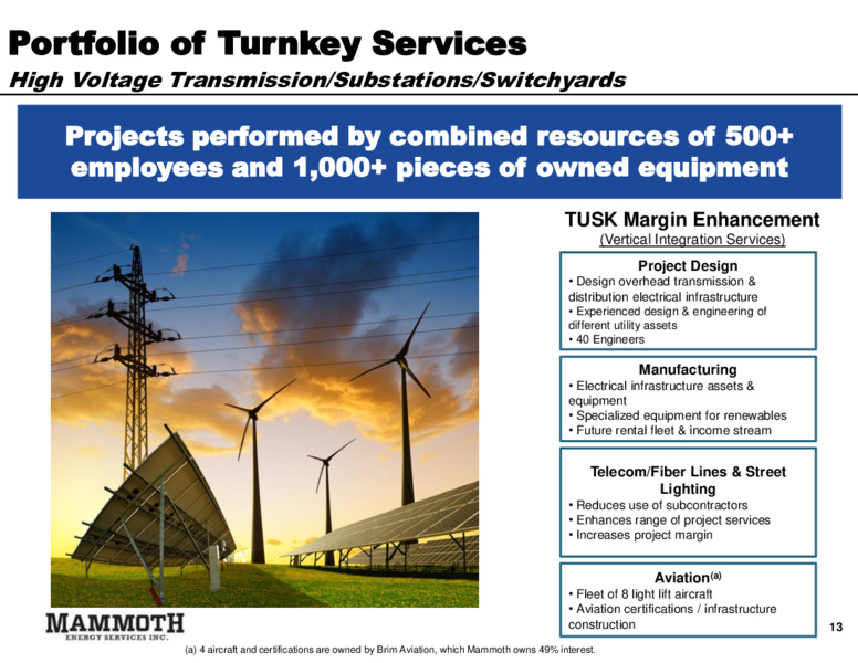 July 2022 Investor Presentation – Mammoth Energy Services Inc. – slide 13