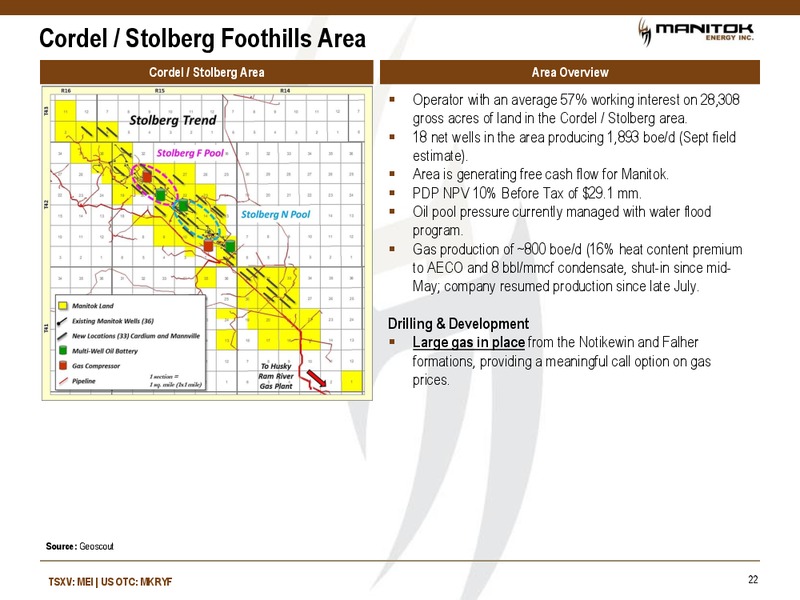 September 2016 Investor Presentation – Manitok Energy Inc. – slide 19