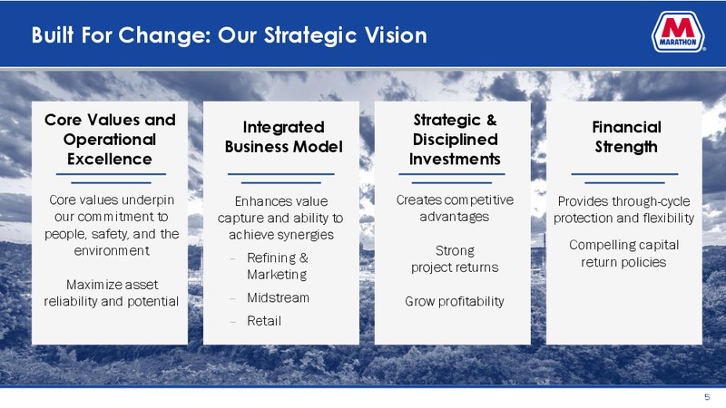 Credit Suisse Energy Summit – Marathon Petroleum Corporation – slide 3
