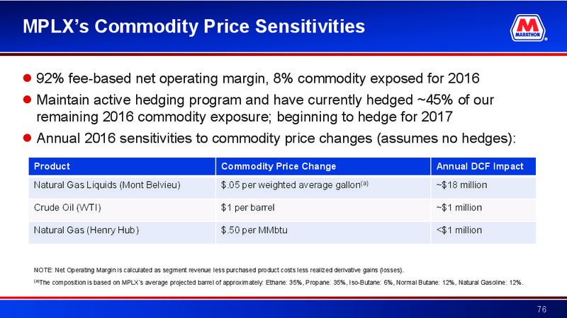 Deutsche Bank Energy Summit – Marathon Petroleum Corporation – slide 75