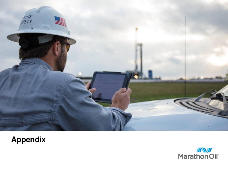 Q3 2020 Earnings Presentation – Marathon Oil Corp – slide 17