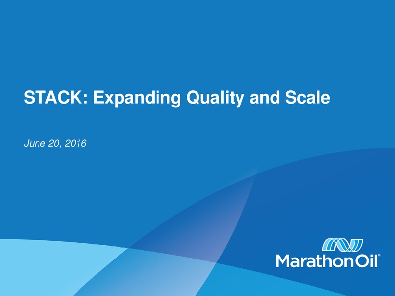 PayRock Acquisition – Marathon Oil Corp – slide 1
