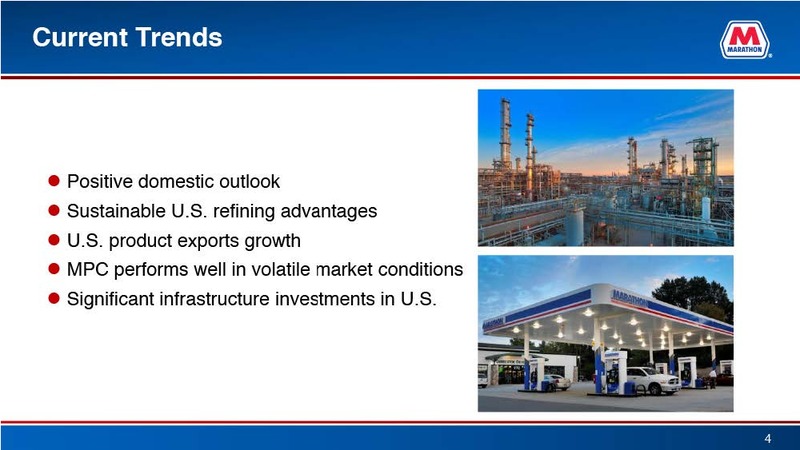 April 2015 Investor Presentation – Marathon Petroleum Corporation – slide 4