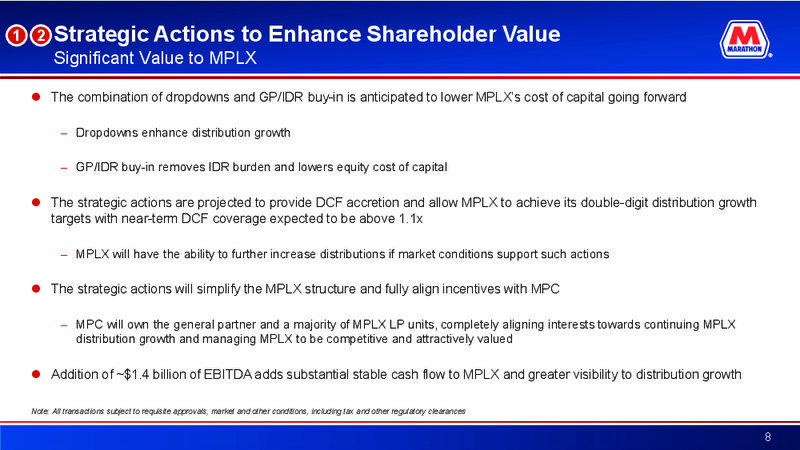Strategic Actions to Enhance – Marathon Petroleum Corporation – slide 7