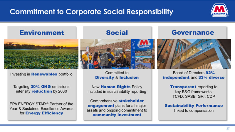 Fourth Quarter 2020 Presentation – Marathon Petroleum Corporation – slide 16