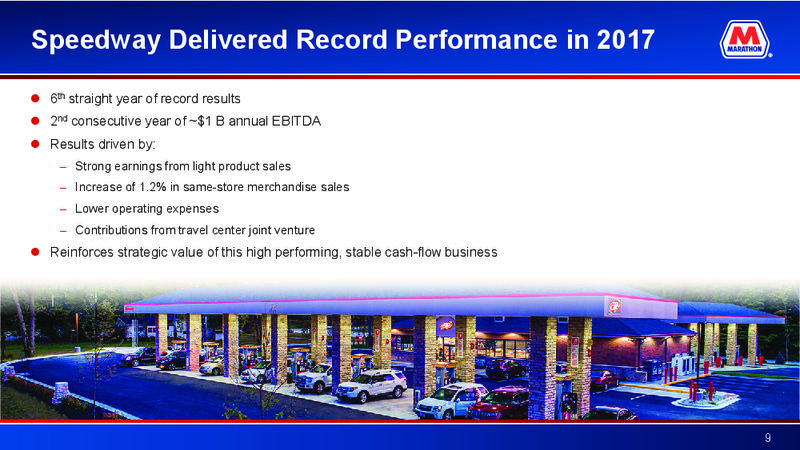 Credit Suisse 23rd Annual Energy Summit – Marathon Petroleum Corporation – slide 8