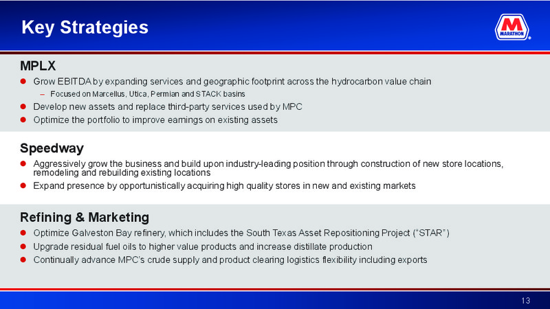 Credit Suisse 23rd Annual Energy Summit – Marathon Petroleum Corporation – slide 12