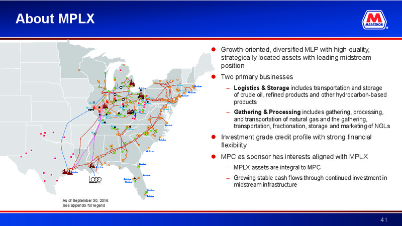 Credit Suisse Energy Summit – Marathon Petroleum Corporation – slide 40