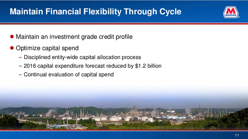 Credit Suisse 21st Annual Energy Summit – Marathon Petroleum Corporation – slide 10