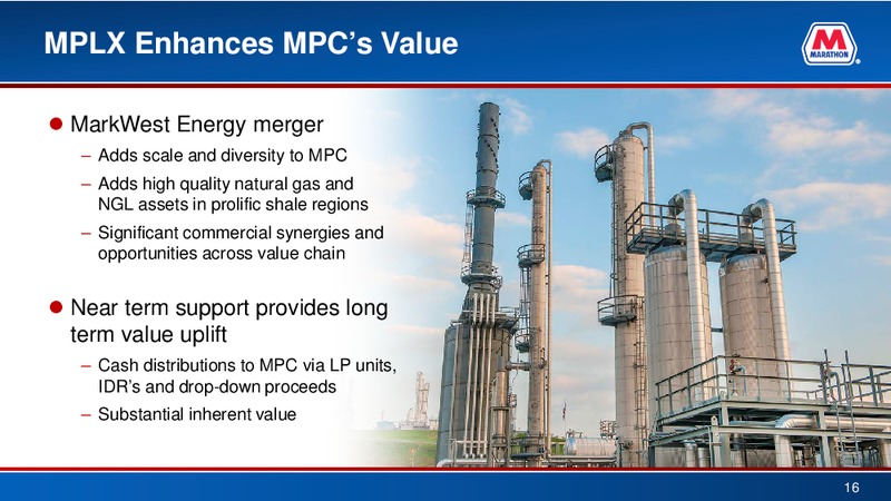Credit Suisse 21st Annual Energy Summit – Marathon Petroleum Corporation – slide 15