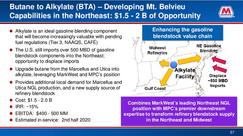 Credit Suisse 21st Annual Energy Summit – Marathon Petroleum Corporation – slide 56
