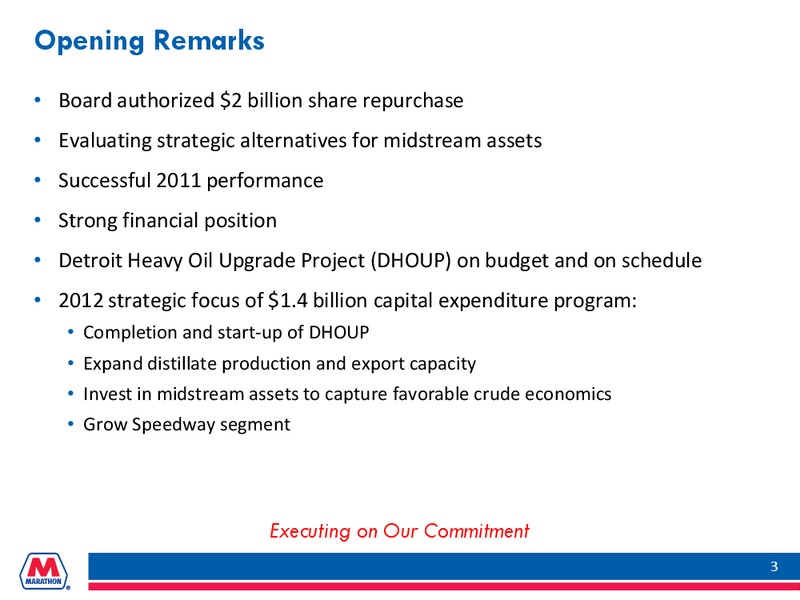 Howard Weil Energy Conference – Marathon Petroleum Corporation – slide 2