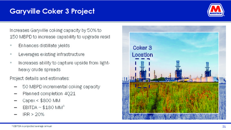 Mizuho Energy Summit – Marathon Petroleum Corporation – slide 19
