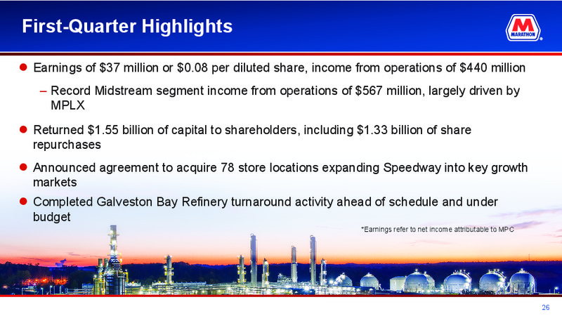 May 2018 Corporate Presentation – Marathon Petroleum Corporation – slide 24
