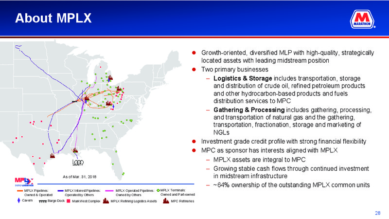 May 2018 Corporate Presentation – Marathon Petroleum Corporation – slide 26