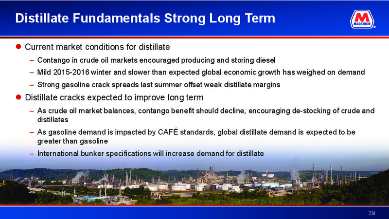 May 2016 Investor Presentation – Marathon Petroleum Corporation – slide 28