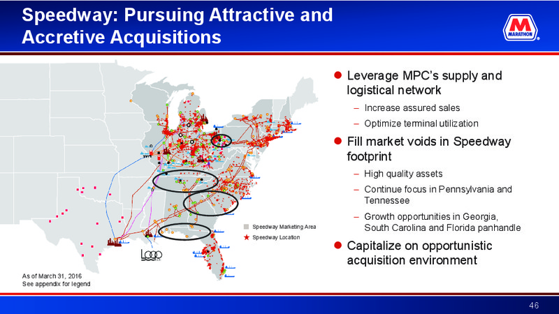 May 2016 Investor Presentation – Marathon Petroleum Corporation – slide 45