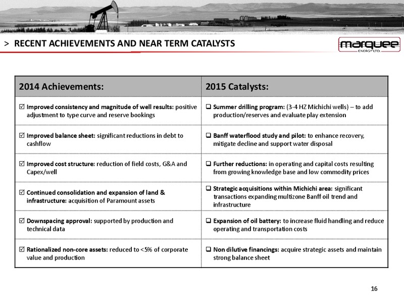 EnerCom The Oil and Gas Conference 2015 – Marquee Energy Ltd. – slide 15