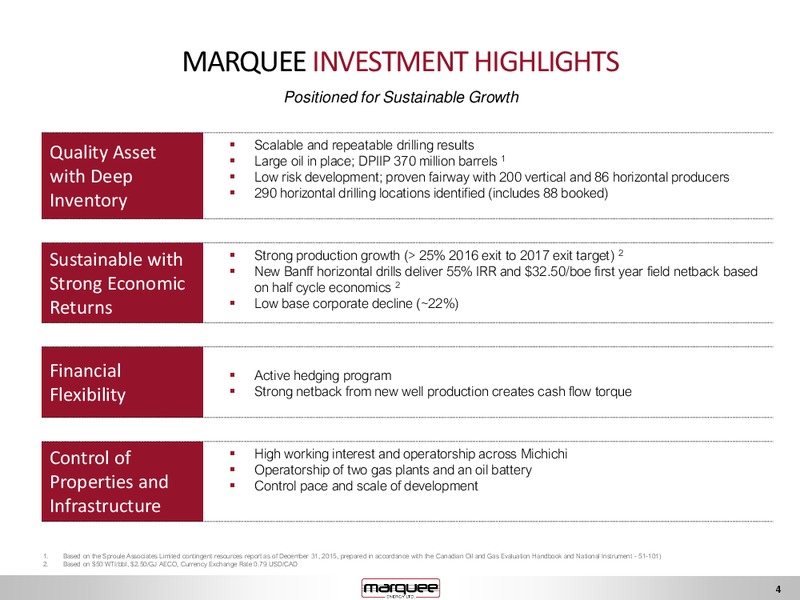 September 2017 Investor Presentation – Marquee Energy Ltd. – slide 4
