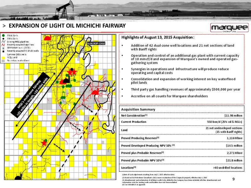 Peters and Co 19th Annual Energy Conference – Marquee Energy Ltd. – slide 8