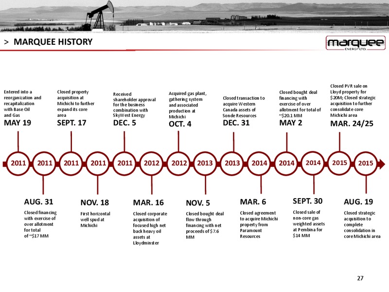 October 2015 Corporate Presentation – Marquee Energy Ltd. – slide 26