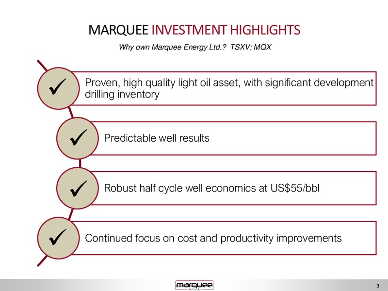 November 2017 Corporate Presentation – Marquee Energy Ltd. – slide 3