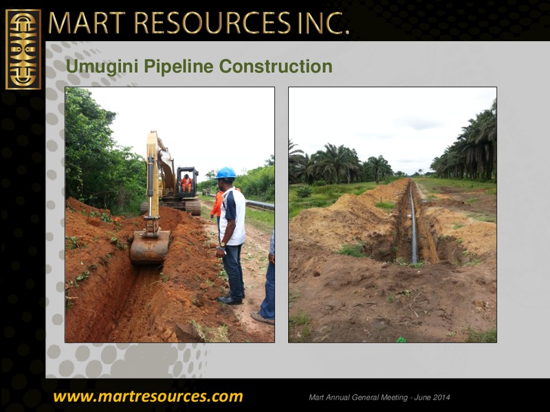 Annual General Meeting – Mart Resources Inc – slide 14