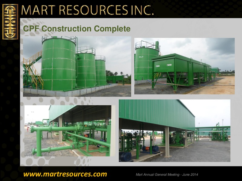 Annual General Meeting – Mart Resources Inc – slide 17